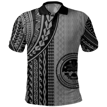 Federated States Of Micronesia Polo Shirt Polynesian Tattoo
