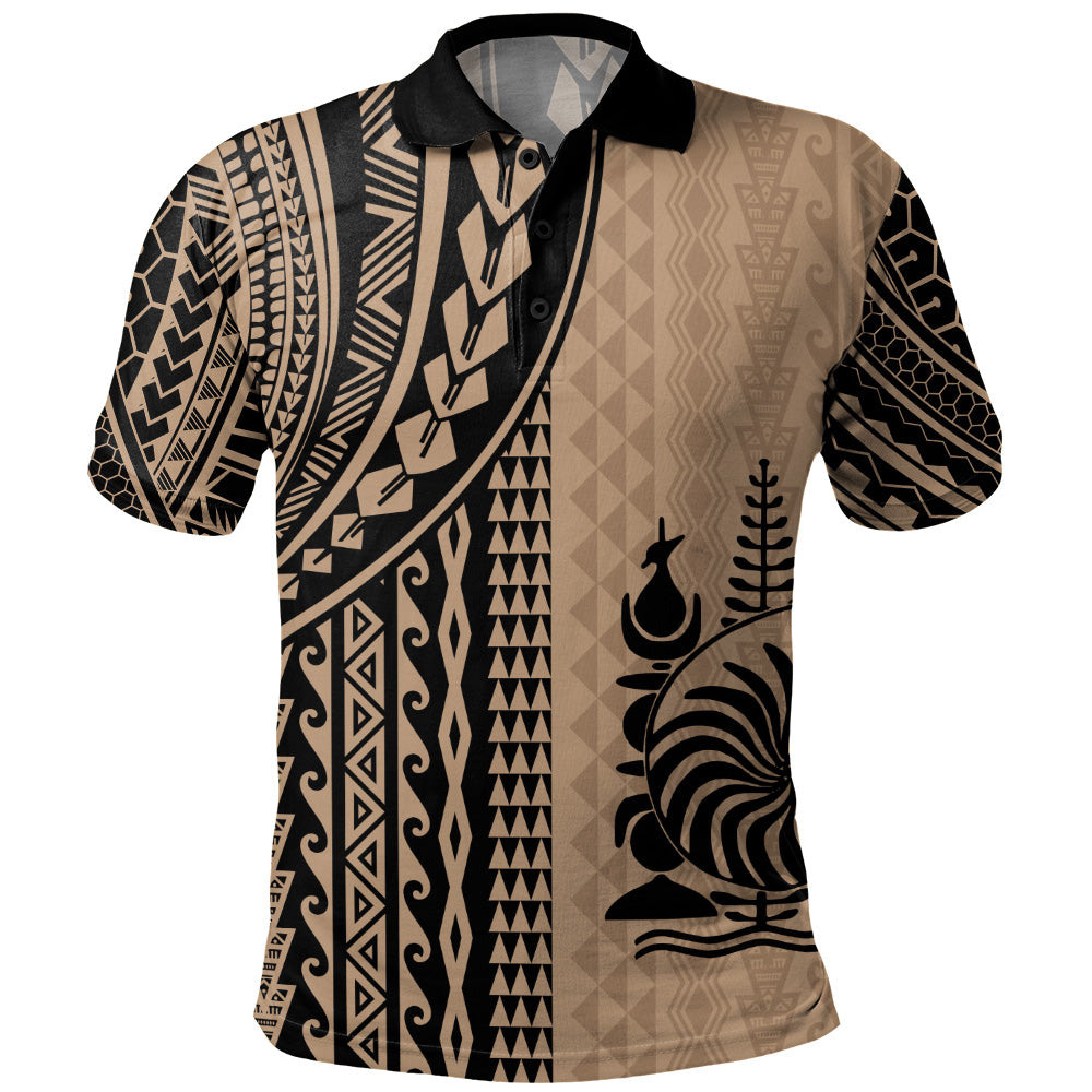 New Caledonia Polo Shirt Polynesian Tattoo