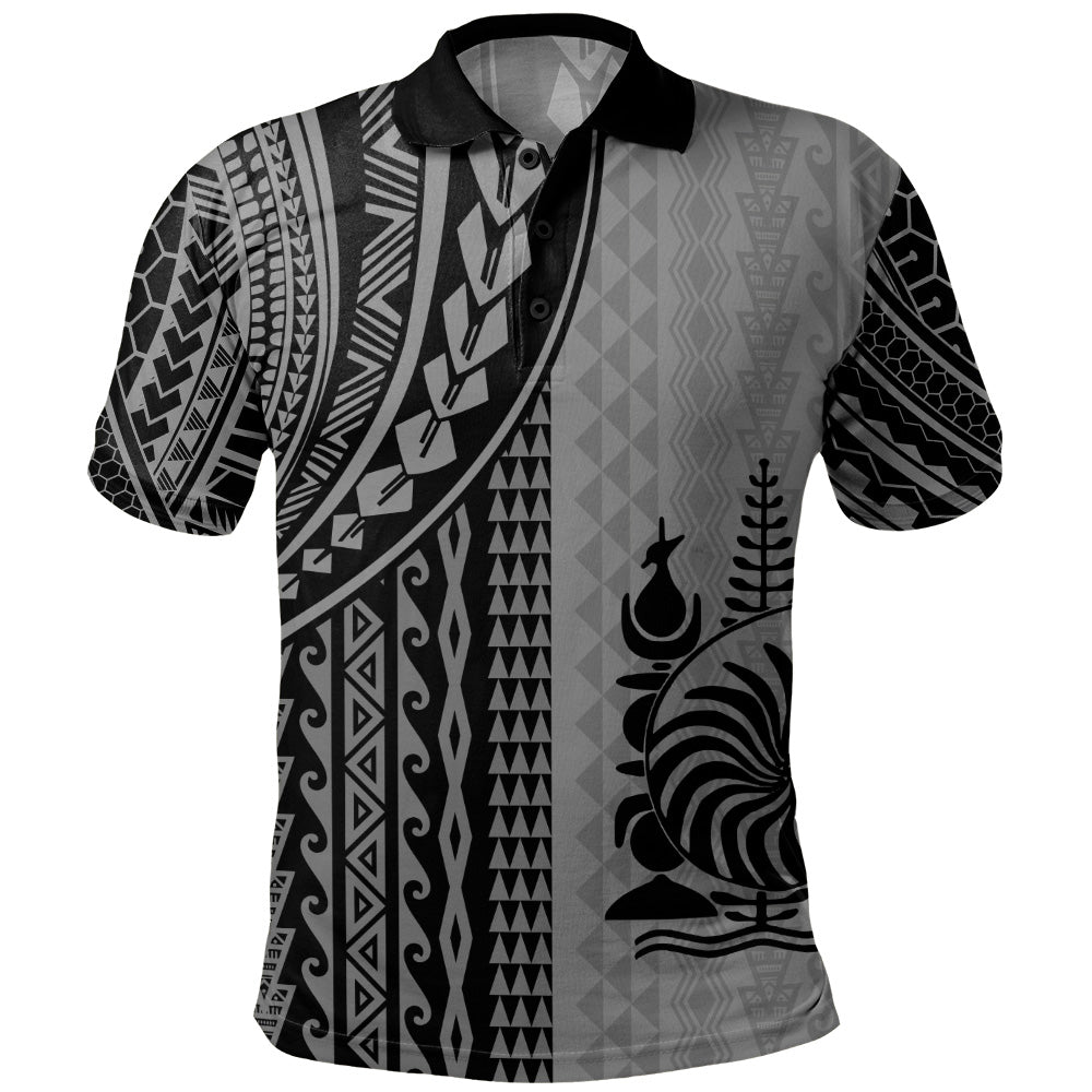 New Caledonia Polo Shirt Polynesian Tattoo