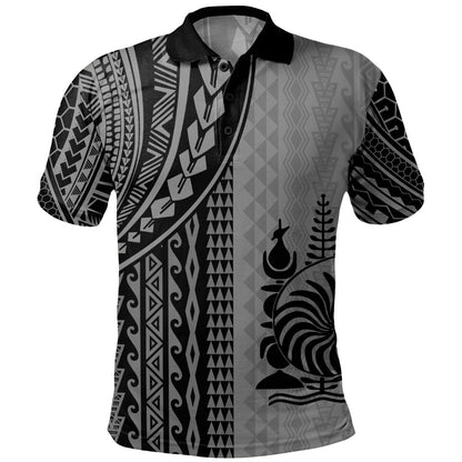 New Caledonia Polo Shirt Polynesian Tattoo