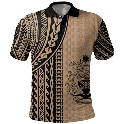Solomon Islands Polo Shirt Polynesian Tattoo