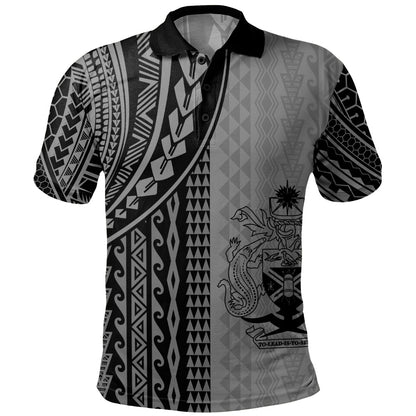 Solomon Islands Polo Shirt Polynesian Tattoo
