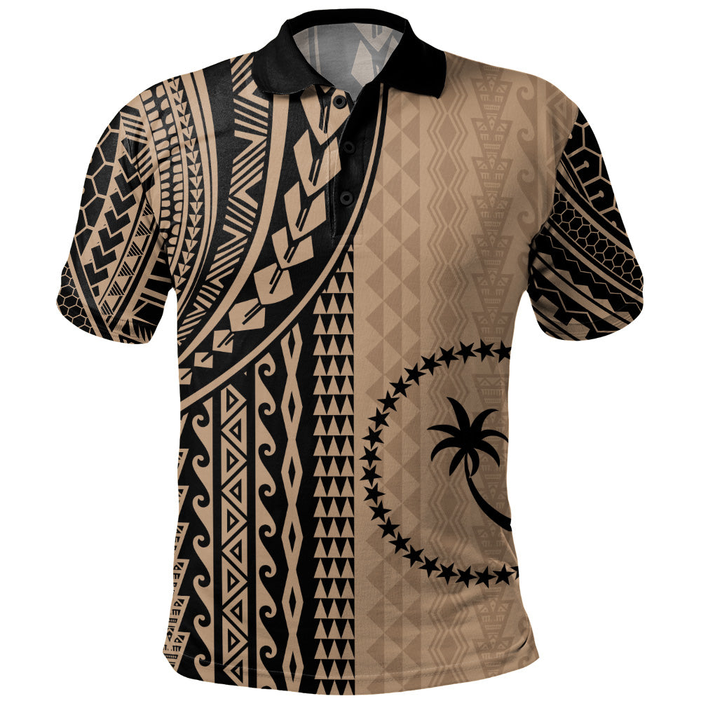 Chuuk State Polo Shirt Polynesian Tattoo
