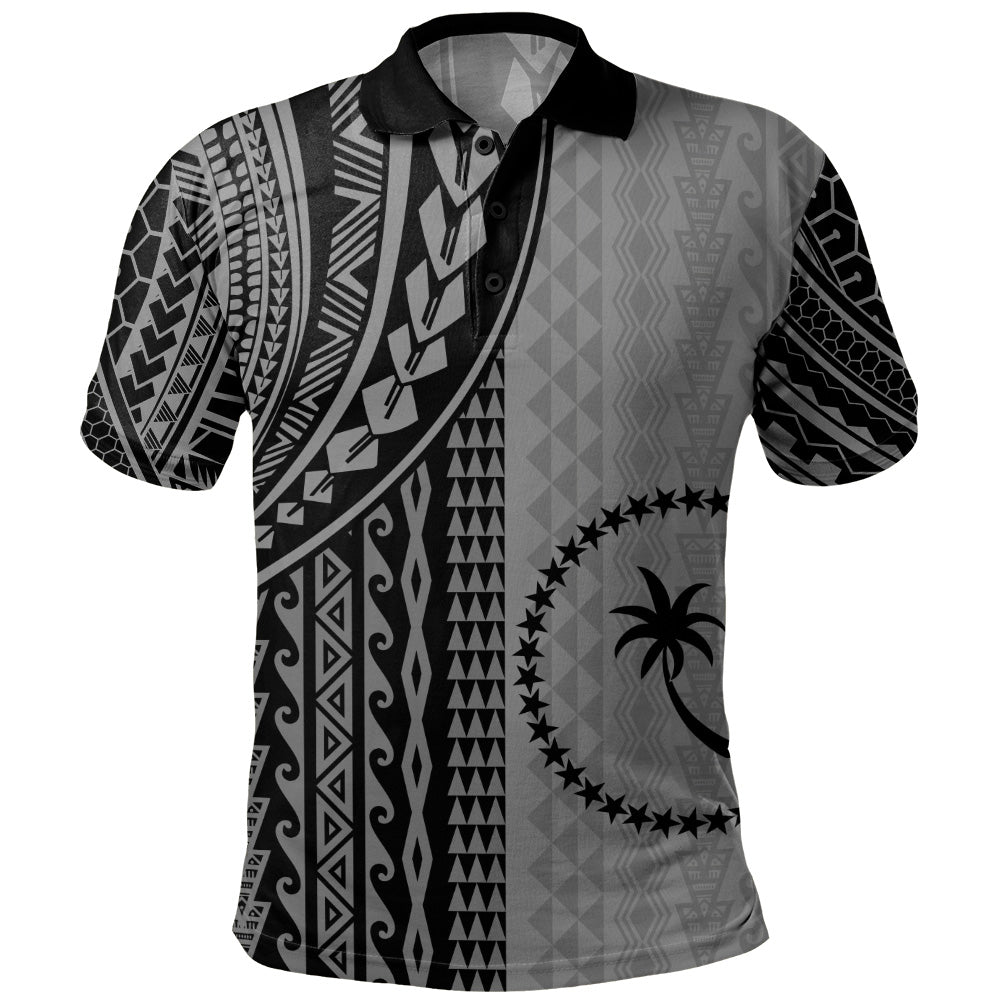 Chuuk State Polo Shirt Polynesian Tattoo