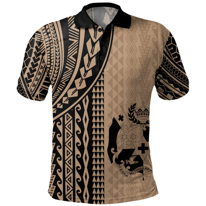 Tonga Polo Shirt Polynesian Tattoo