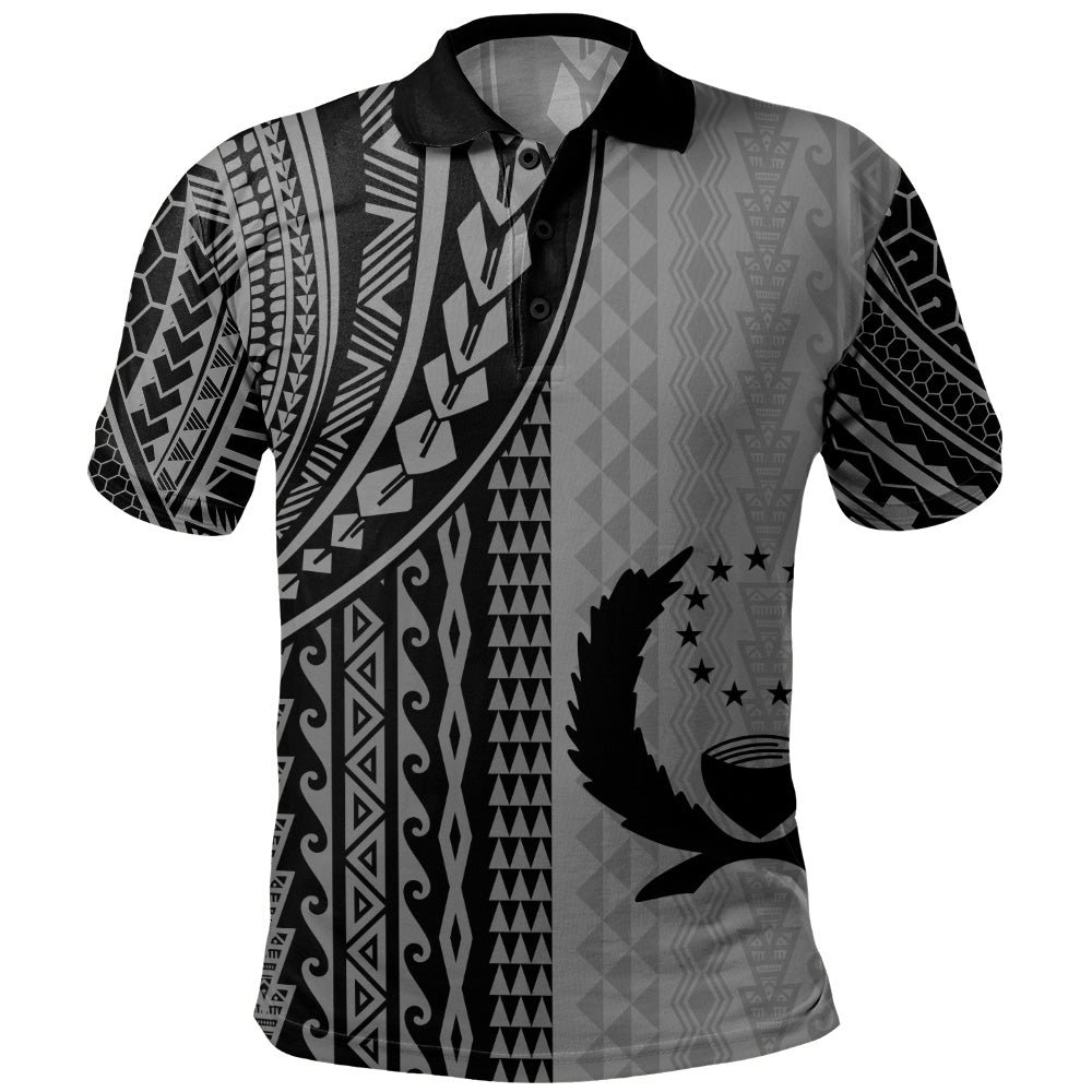 Pohnpei State Polo Shirt Polynesian Tattoo