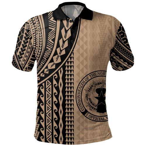 Northern Mariana Islands Polo Shirt Polynesian Tattoo