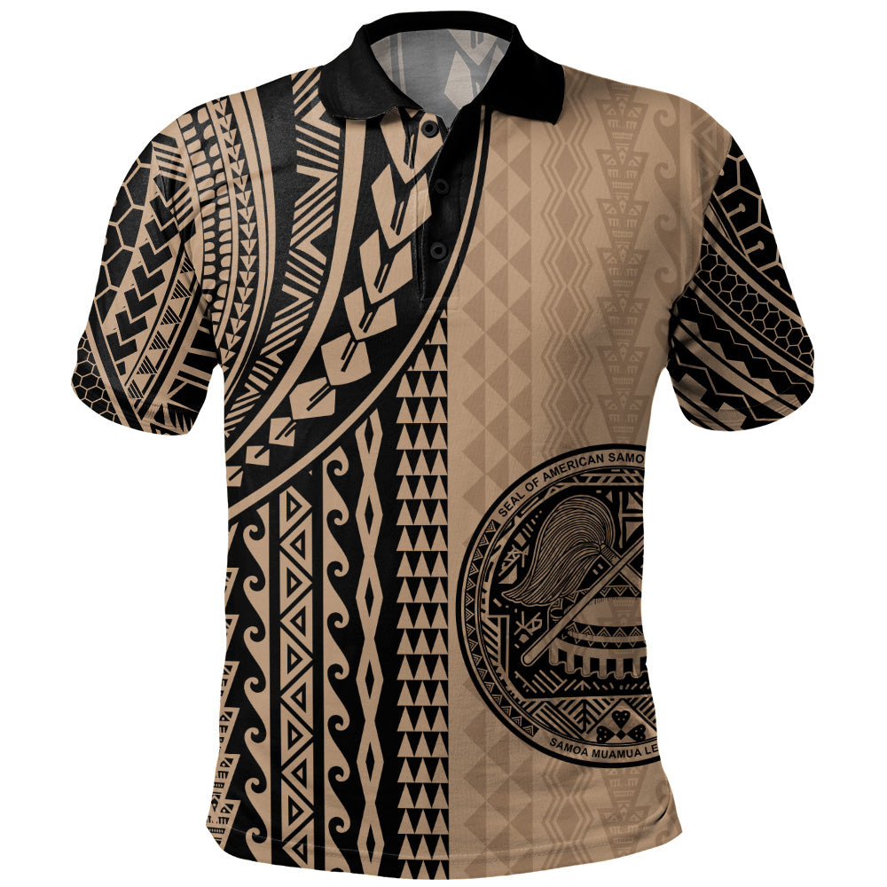 American Samoa Polo Shirt Polynesian Tattoo