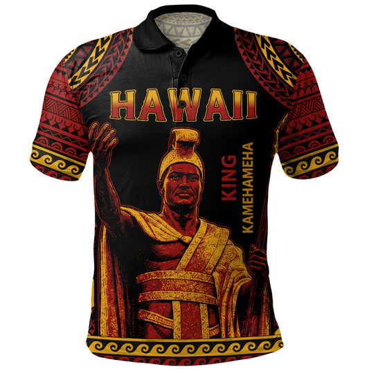 Hawaii Polo Shirt King Kamehameha Unity Kanaka Maoli Tribal Style