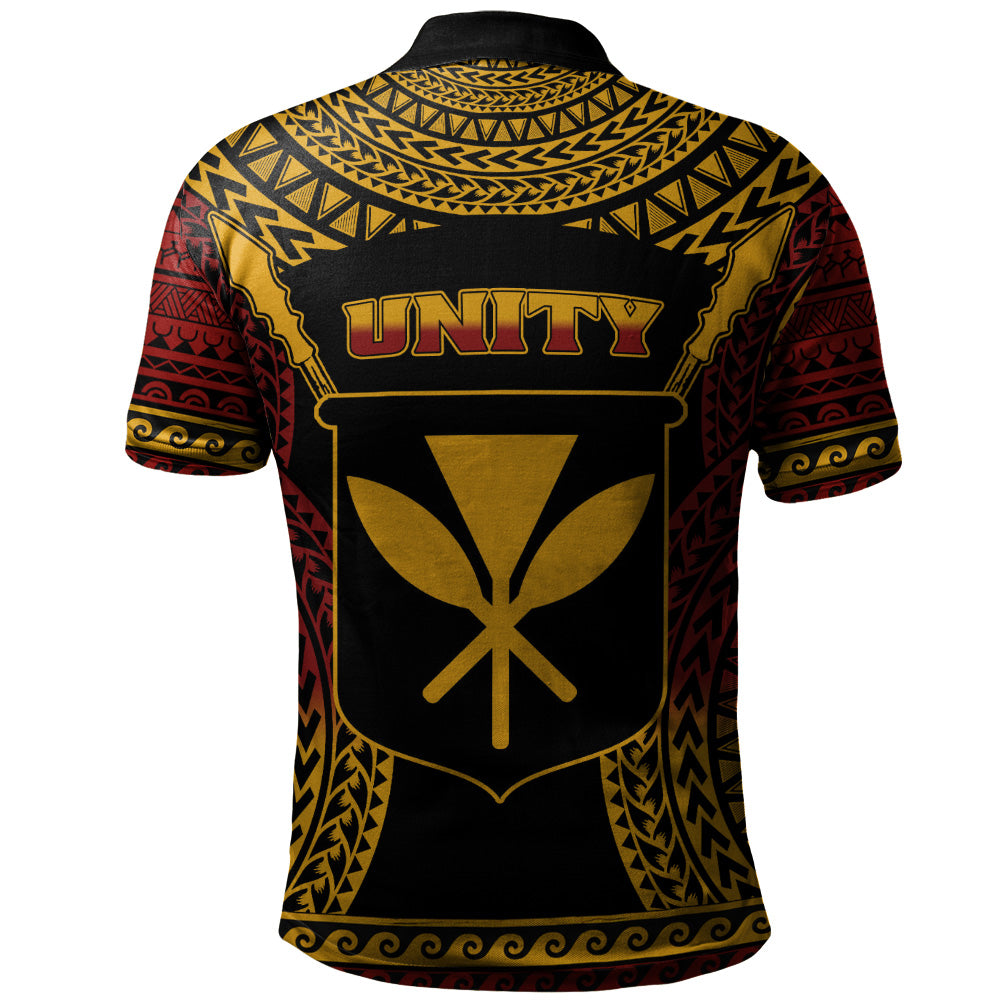 Hawaii Polo Shirt King Kamehameha Unity Kanaka Maoli Tribal Style