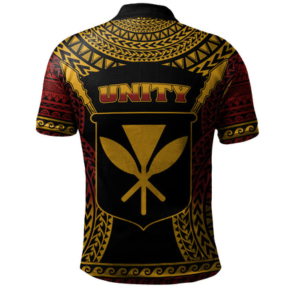 Hawaii Polo Shirt King Kamehameha Unity Kanaka Maoli Tribal Style