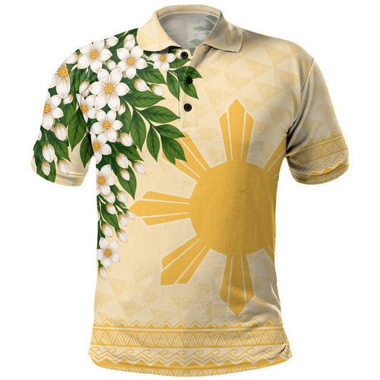 Philippines Filipinos Polo Shirt Sampaguita Sunshine Bloom Style