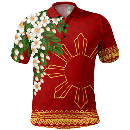 Philippines Filipinos Polo Shirt Sampaguita Sunshine Bloom Style