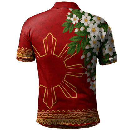 Philippines Filipinos Polo Shirt Sampaguita Sunshine Bloom Style
