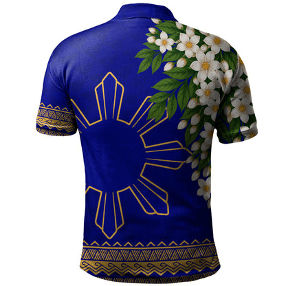 Philippines Filipinos Polo Shirt Sampaguita Sunshine Bloom Style