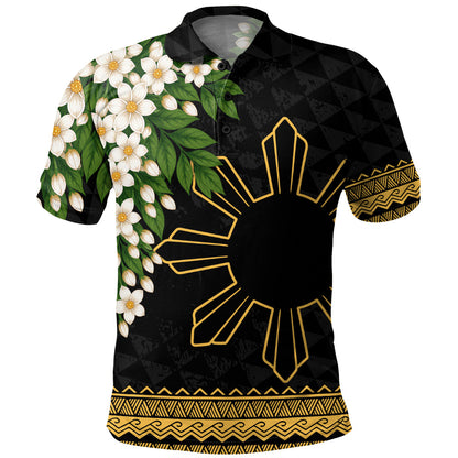 Philippines Filipinos Polo Shirt Sampaguita Sunshine Bloom Style
