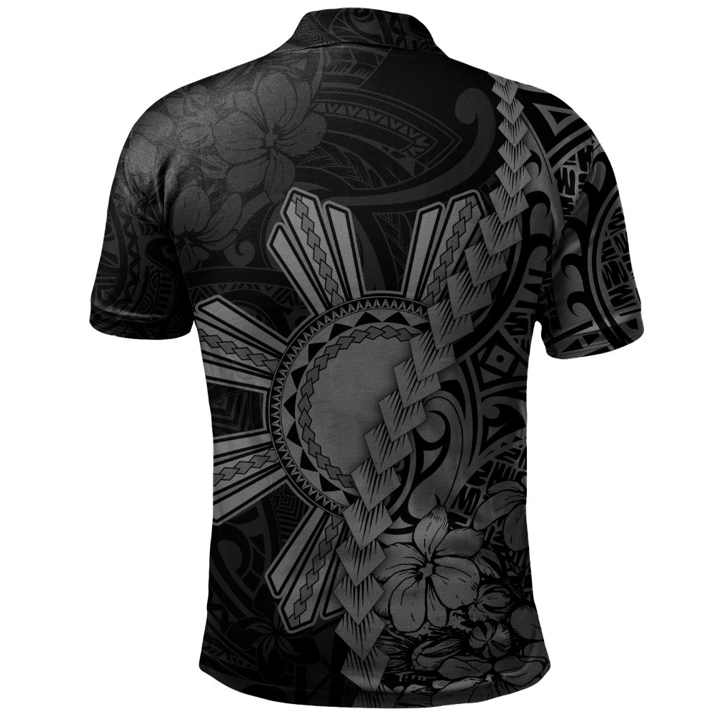 Philippines Filipinos Polo Shirt Sampaguita Flower Tribal Fusion Style