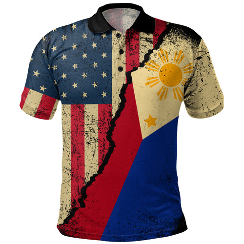 Philippines Filipinos Polo Shirt Filipino American Unity Style