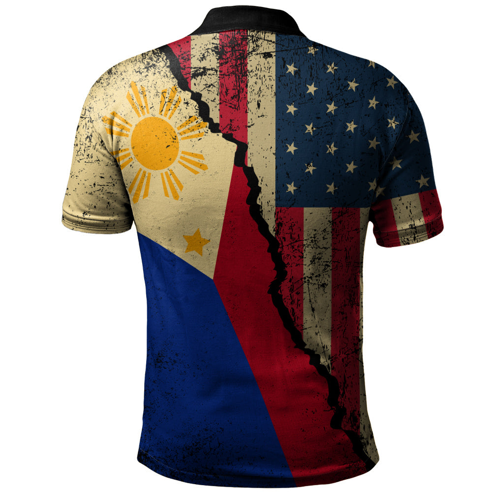 Philippines Filipinos Polo Shirt Filipino American Unity Style