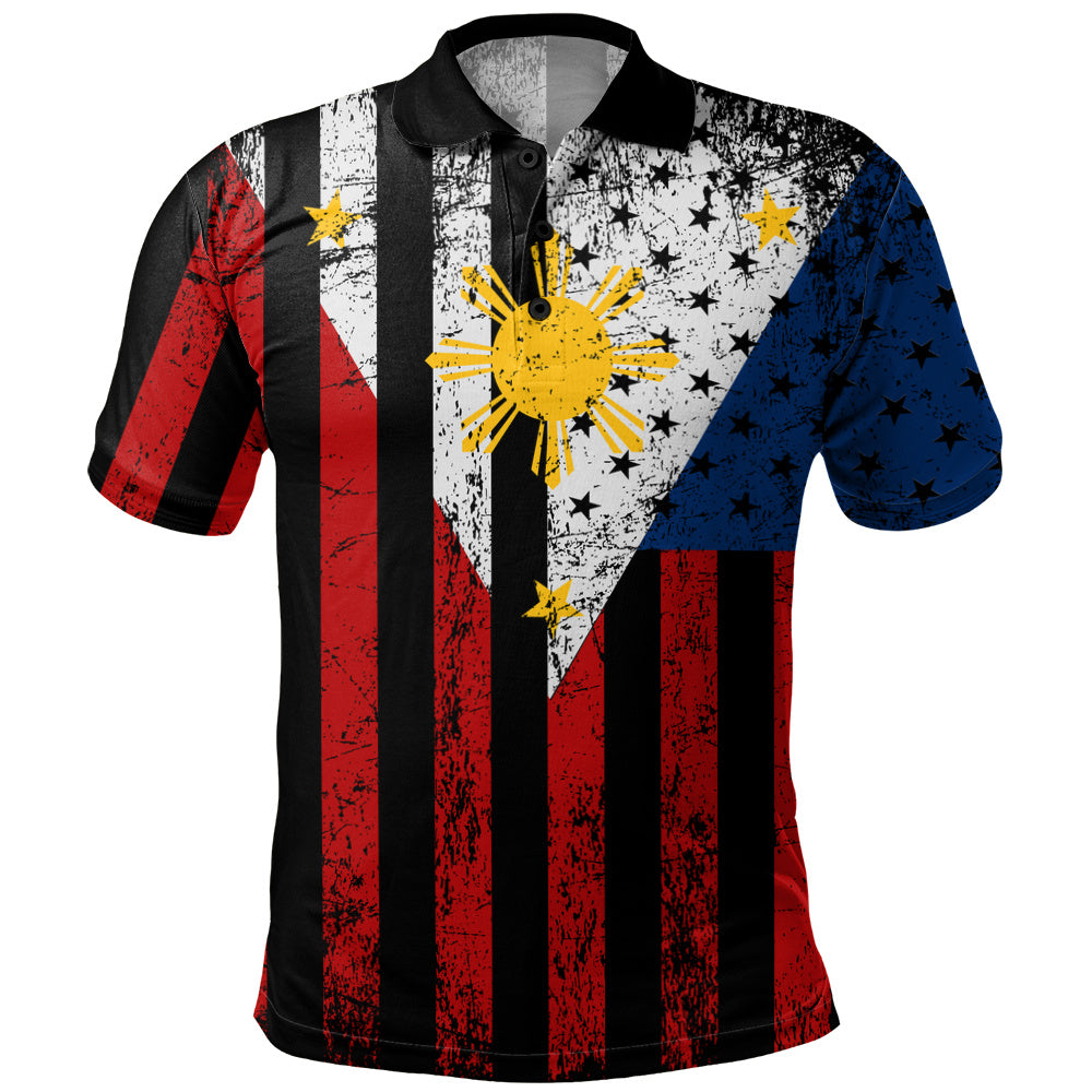 Philippines Filipinos Polo Shirt Blackout Flag Pride