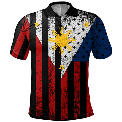 Philippines Filipinos Polo Shirt Blackout Flag Pride