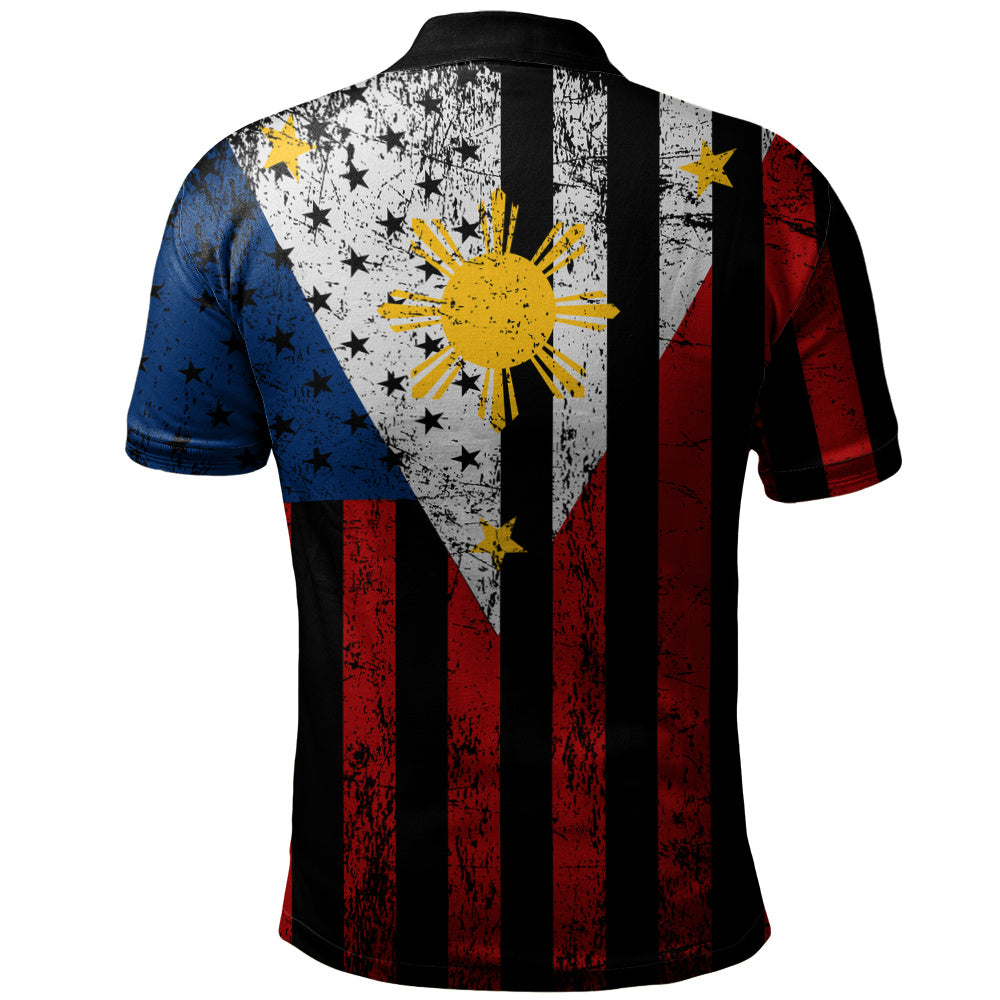 Philippines Filipinos Polo Shirt Blackout Flag Pride