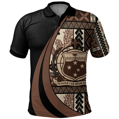Samoa Polo Shirt Faavae i le Atua Siapo Tribal Heritage
