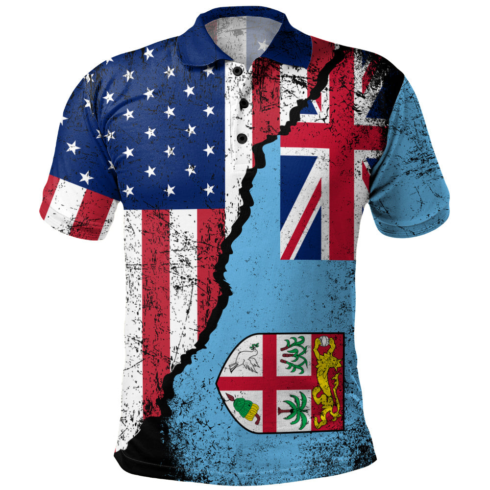 Fiji Polo Shirt Fijian American Unity Style