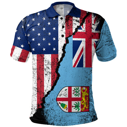 Fiji Polo Shirt Fijian American Unity Style