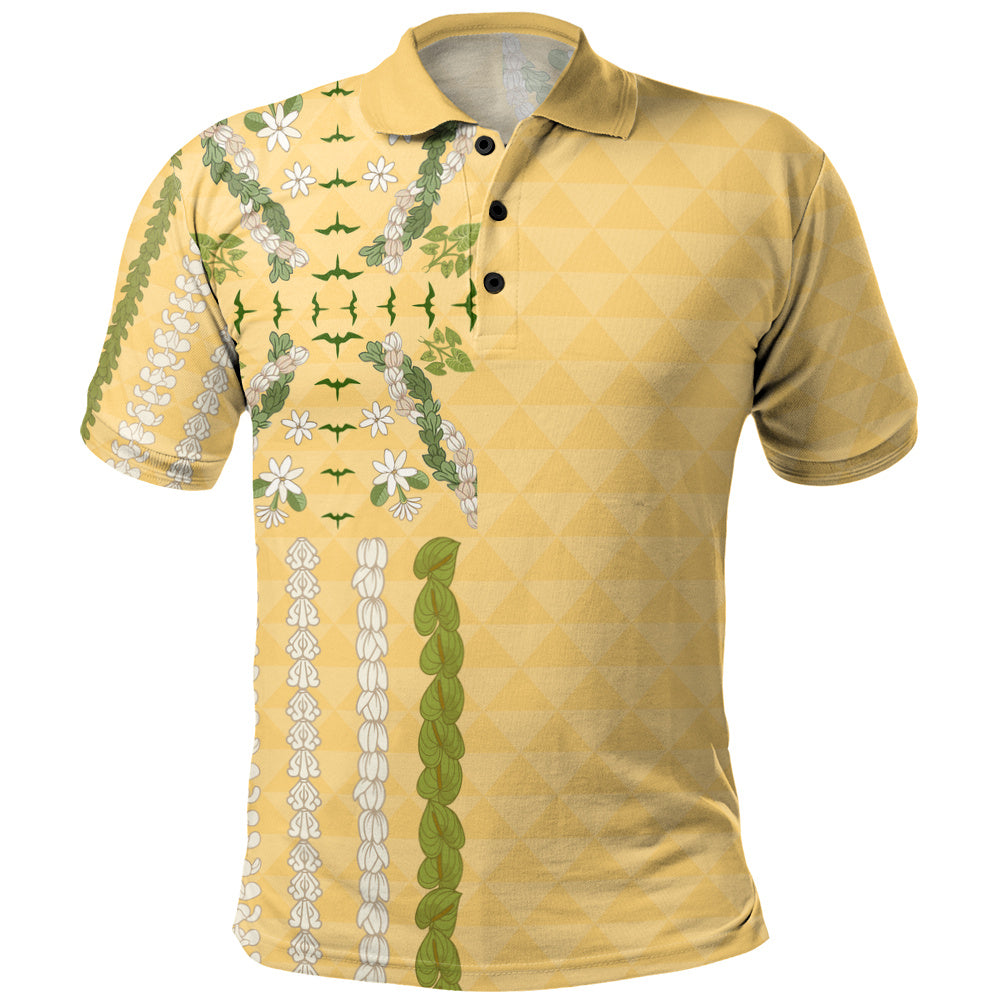 Hawaii Polo Shirt Lei Flower Island Elegance