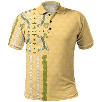 Hawaii Polo Shirt Lei Flower Island Elegance