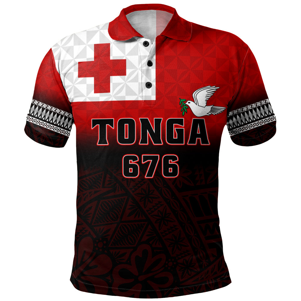 Tonga Polo Shirt Kingdom Crest 676 Island Pride