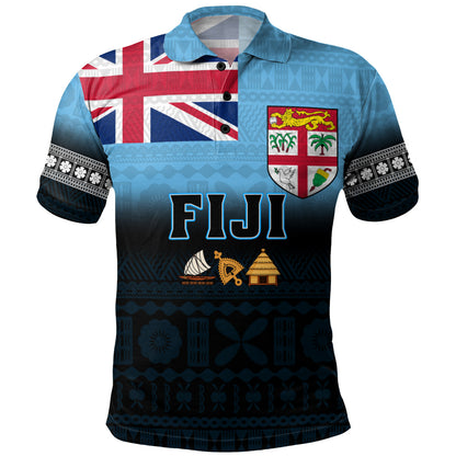 Fiji Polo Shirt 679 Island Crest Tribal Pride