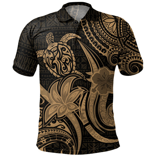 Hawaii Polo Shirt Honu Turtle Hibiscus Tribal Legacy