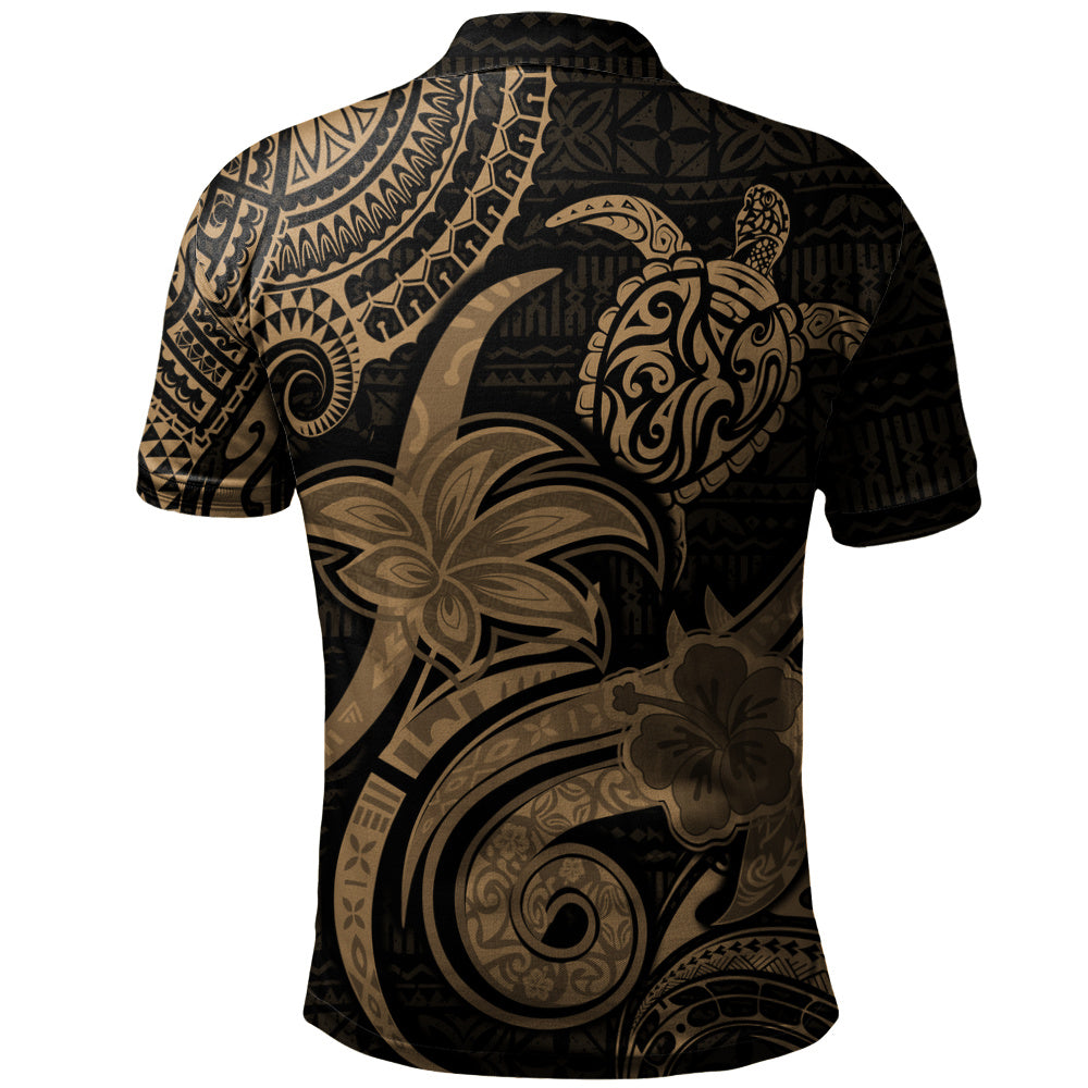 Hawaii Polo Shirt Honu Turtle Hibiscus Tribal Legacy