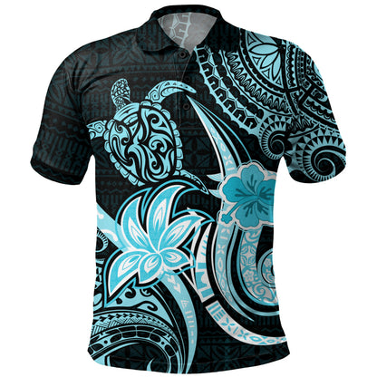 Hawaii Polo Shirt Honu Turtle Hibiscus Tribal Legacy