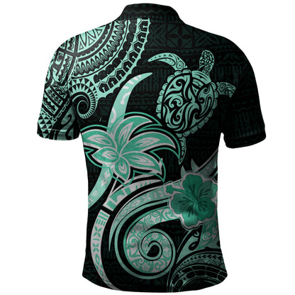 Hawaii Polo Shirt Honu Turtle Hibiscus Tribal Legacy