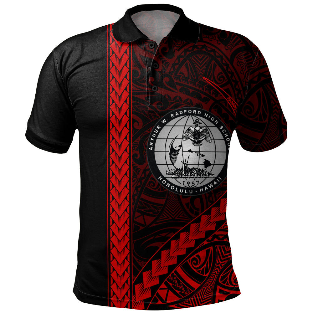 Admiral Arthur W. Radford High School Polo Shirt Tribal Polynesian Pride Style