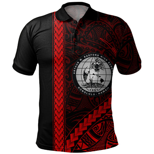 Admiral Arthur W. Radford High School Polo Shirt Tribal Polynesian Pride Style