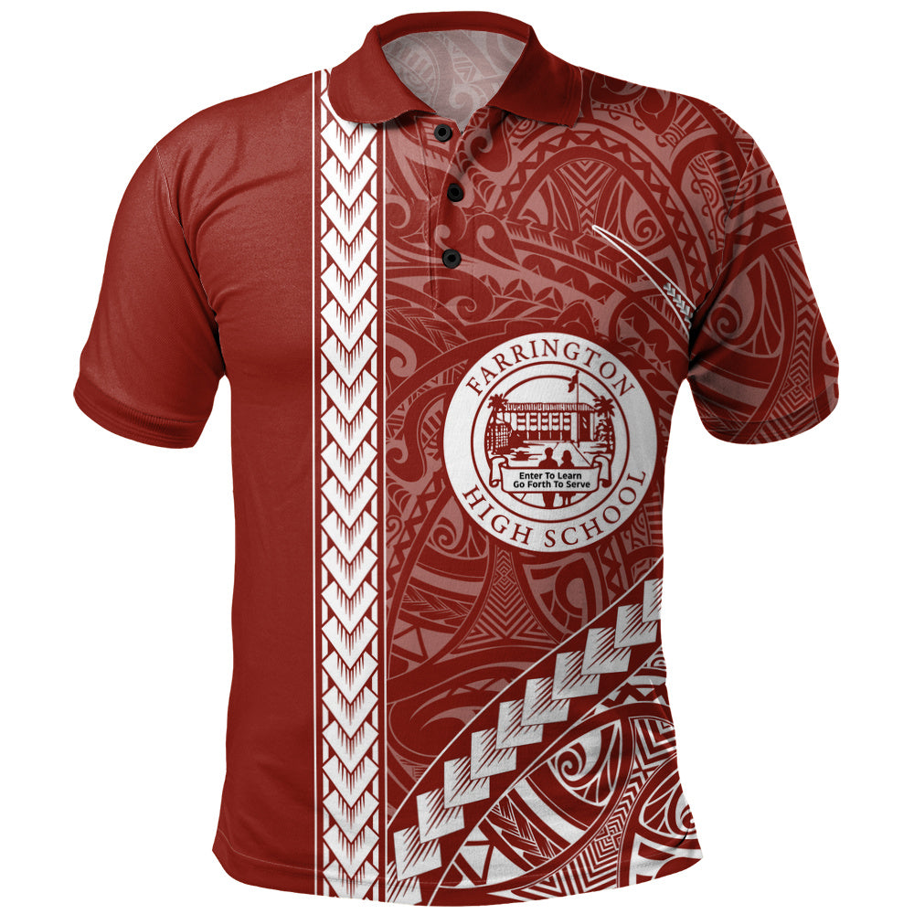 Farrington High School Polo Shirt Tribal Polynesian Pride Style