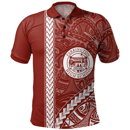 Farrington High School Polo Shirt Tribal Polynesian Pride Style
