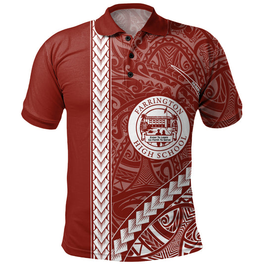 Farrington High School Polo Shirt Tribal Polynesian Pride Style