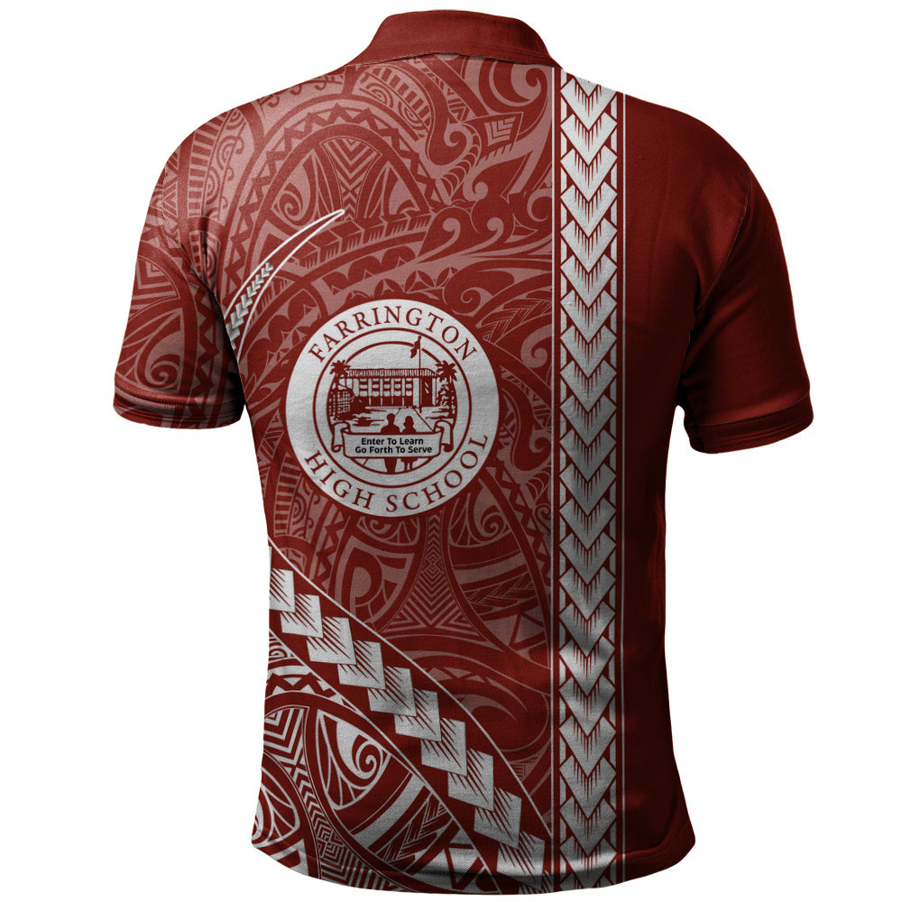 Farrington High School Polo Shirt Tribal Polynesian Pride Style