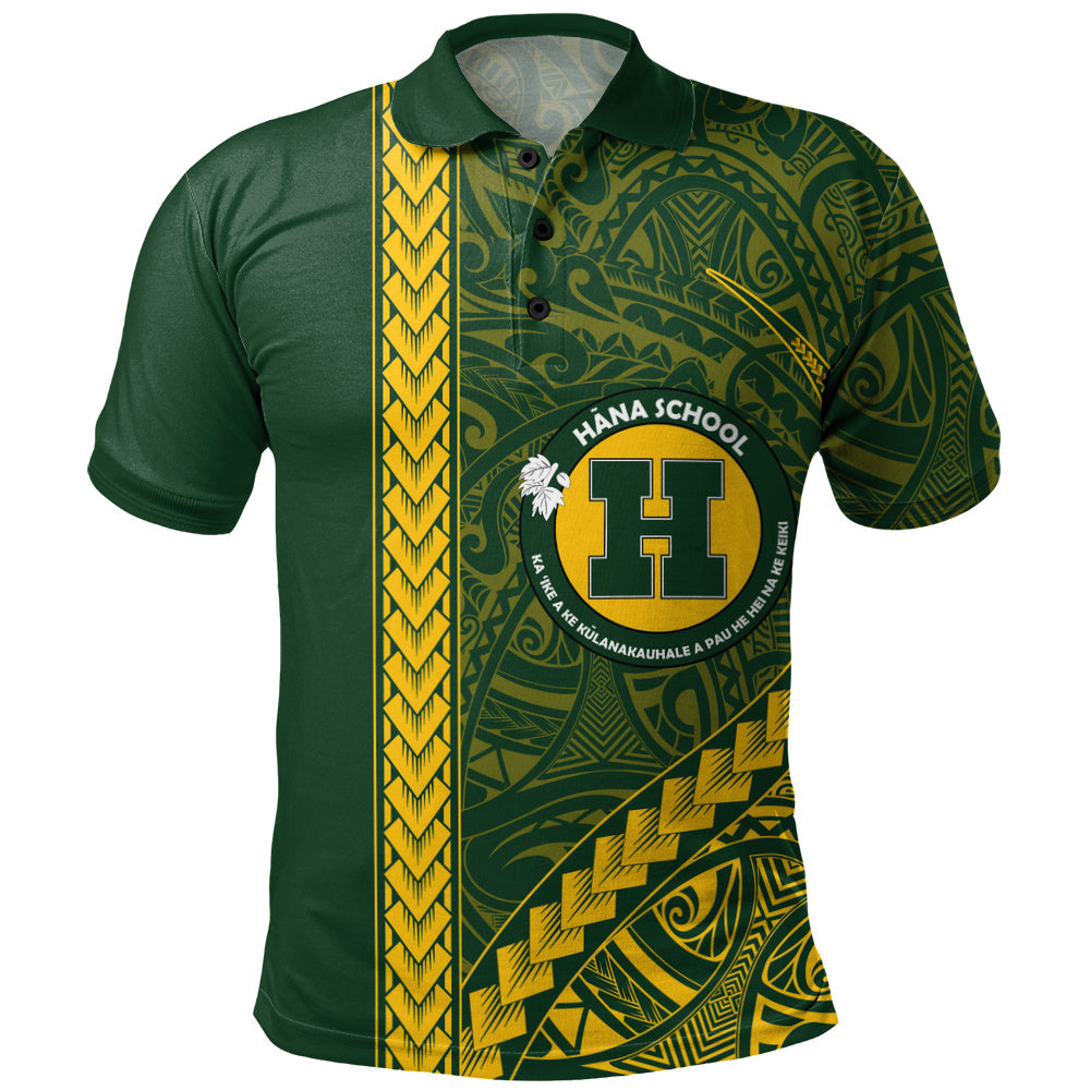 Hana High and Elementary School Polo Shirt Tribal Polynesian Pride Style