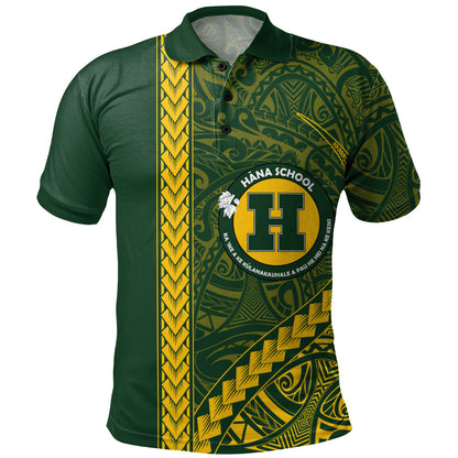 Hana High and Elementary School Polo Shirt Tribal Polynesian Pride Style