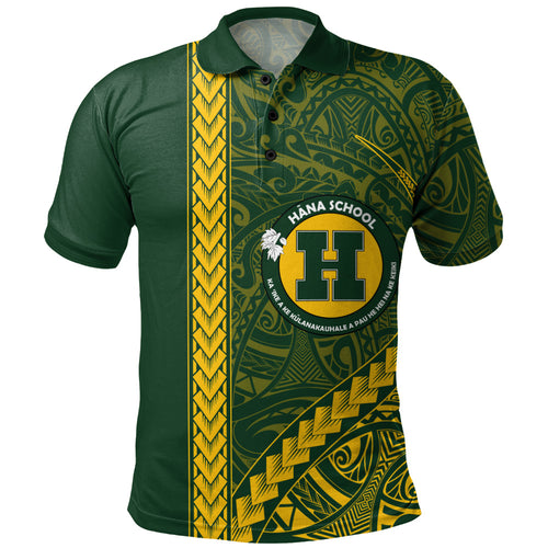 Hana High and Elementary School Polo Shirt Tribal Polynesian Pride Style