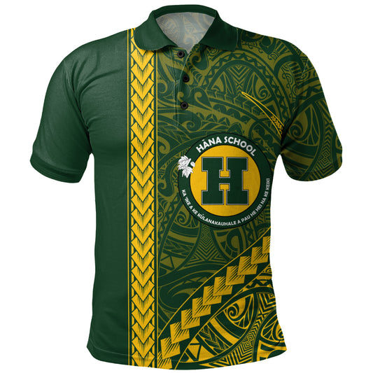 Hana High and Elementary School Polo Shirt Tribal Polynesian Pride Style