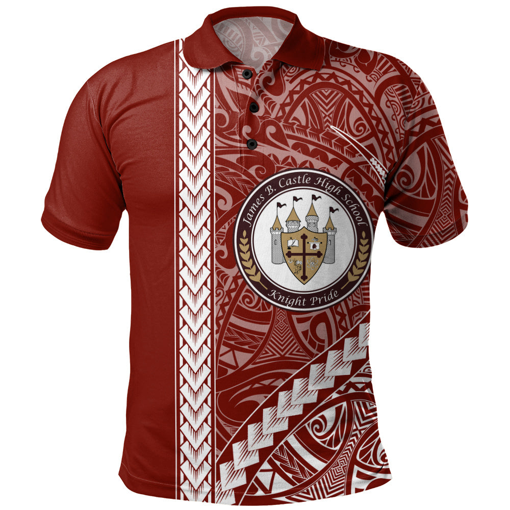 James B. Castle High School Polo Shirt Tribal Polynesian Pride Style