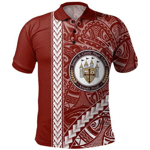 James B. Castle High School Polo Shirt Tribal Polynesian Pride Style