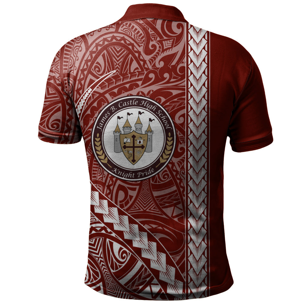 James B. Castle High School Polo Shirt Tribal Polynesian Pride Style